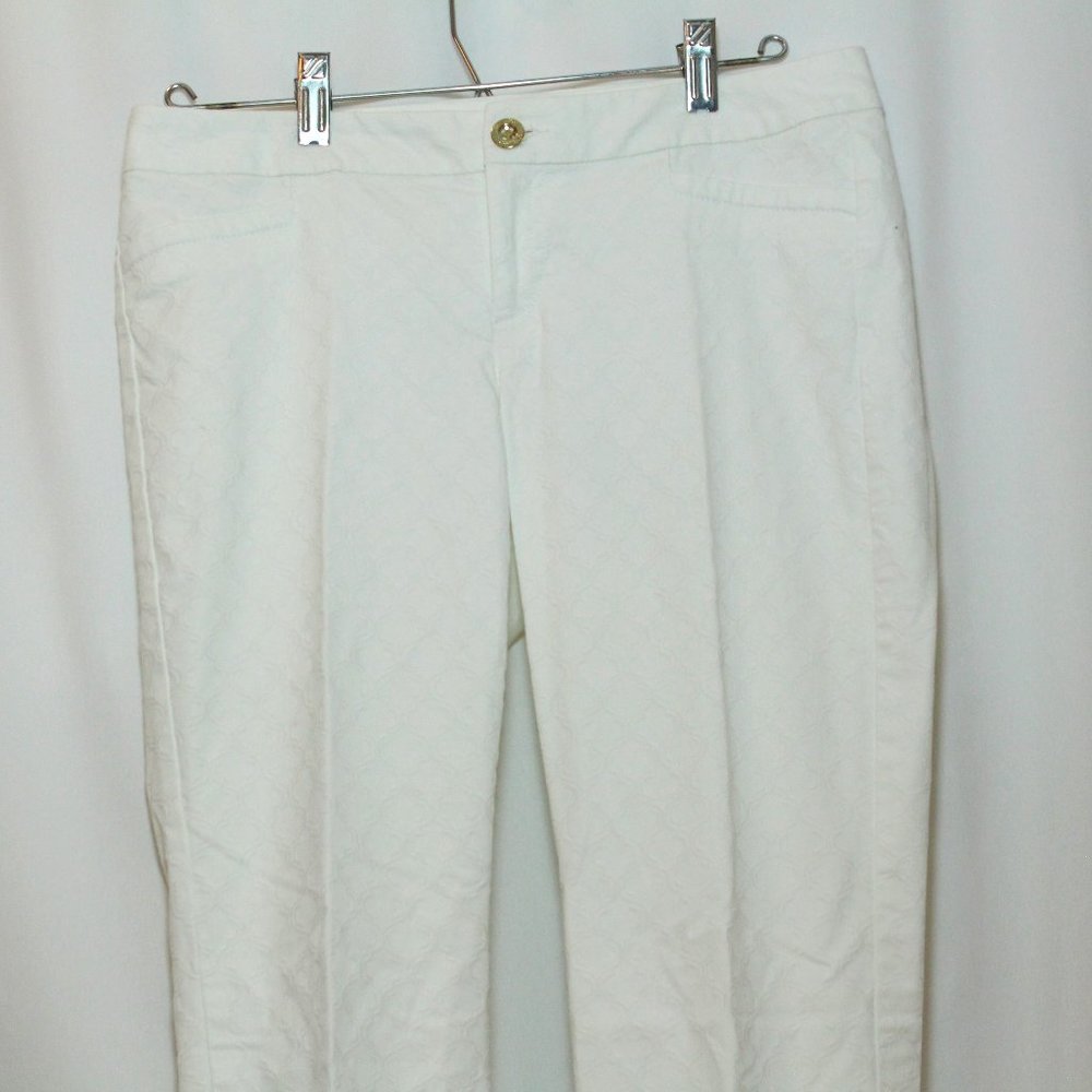 Lilly Pulitzer Kelly Textured Ankle Pants White